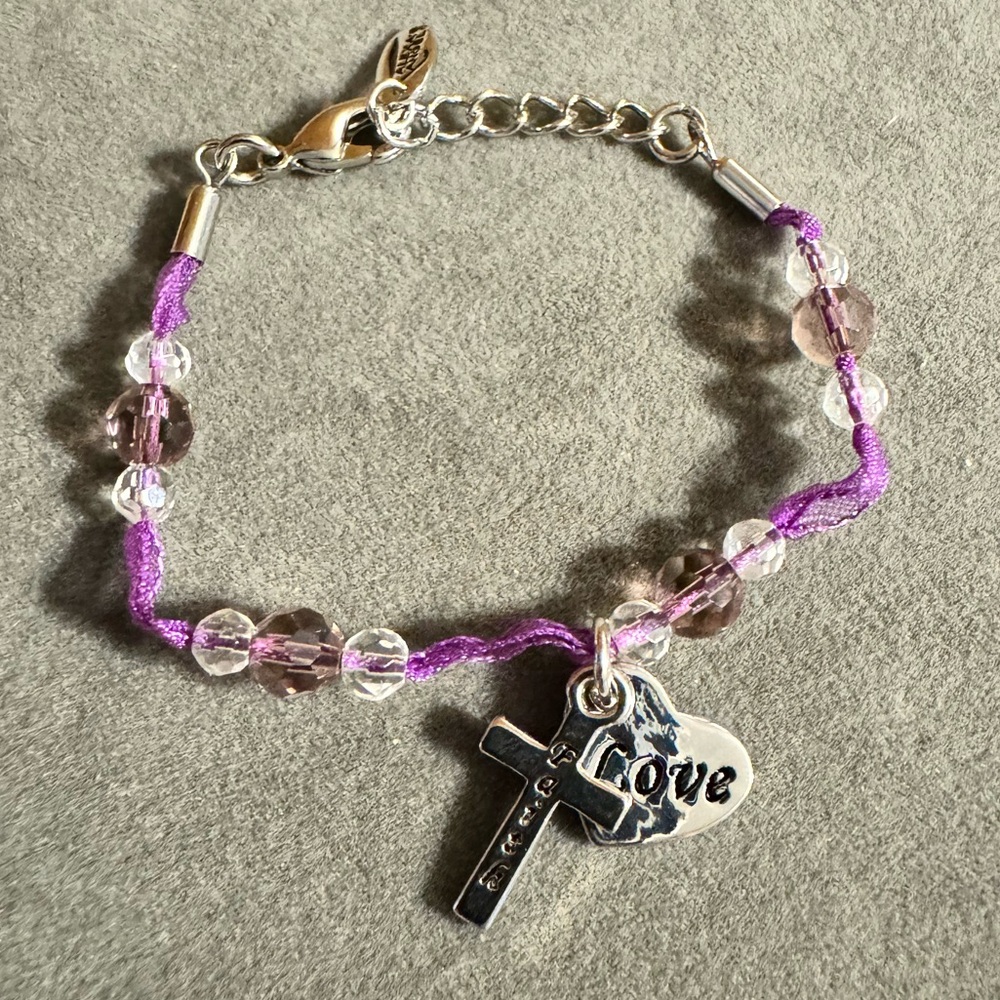 Alexas Angels Cross Heart Faith Love Bracelet
